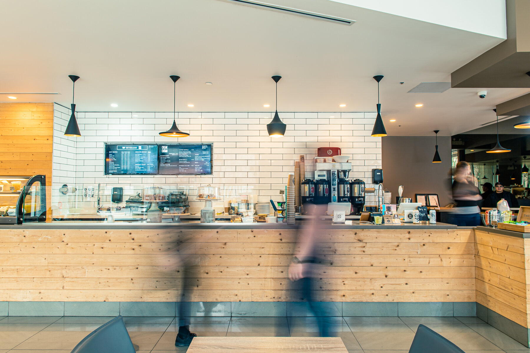 Interior view of the creme de la crumb cafe